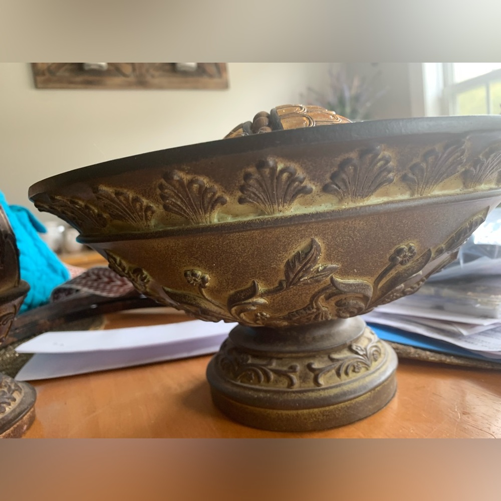 Decorative bowl, selling matching vase as well.